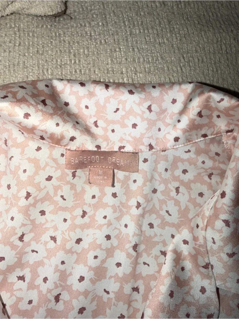 Soft Pink Floral Short Sleep Set - Women's Pajama Top & Shorts - Picture 2 of 5